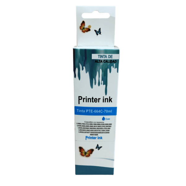 Tinta compatible con epson 664 Cian