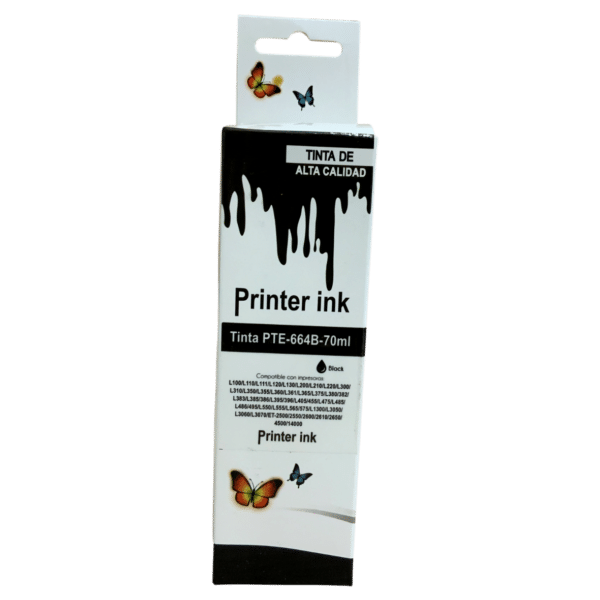 Tinta compatible con epson 664 Negro