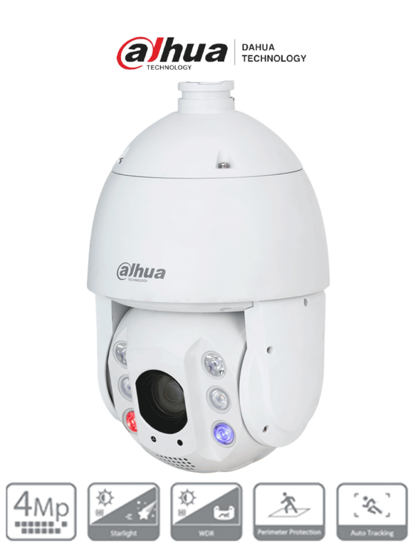 DAHUA DH-SD6C3425GB-HNR-A-PV1 - Cámara IP PTZ 4MP con tecnología Acupick, WizSense y FullColor, iluminador dual inteligente, TiOC, zoom óptico 25x, IR 150m, luz visible 50m, Quick Pick, AutoTracking, SMD 4.0, E/S de alarma y audio, IP66, PoE. #LoNuevo