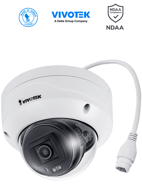 VIVOTEK FD9380-H - Cámara IP domo exterior 5 MP, H.265, lente 2.8mm, Smart IR 30m, WDR Pro, visión SNV, ciberseguridad Trend Micro, ranura MicroSD, protección IP66/IK10, NDAA, ONVIF #TECNOWEEN #TW6