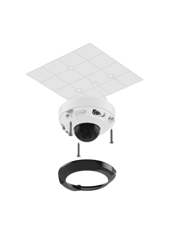 Ajax DomeCam Mini (5 Mp/2.8 mm) - Camara IP Domo 5 Megapixeles con IA y Micrófono/ H.265/ 25 Fps/ Lente de 2.8mm/ Angulo de 100°-110°/ IR DE 30 Mts/ IP65/ PoE/ WDR/HDR. Color Blanco #NUEVOAJAX - Imagen 2