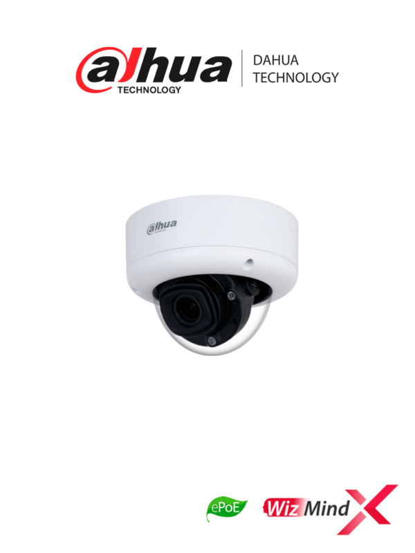 DAHUA DH-IPC-HDBW7842E1-Z-X - Camara IP Domo de 8 MP/ WizMind/ Lente Motorizado/ IR de 40 Metros/ Reconocimiento Facial/ Conteo de personas/ Audio bidireccional/ Deep Learning/ E&S de Alarma y Audio/ ePoE/ IK10/ #LoNuevo