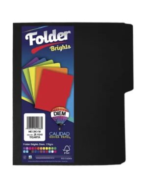 FOLDER T/CARTA NEGRO DIEM C/25